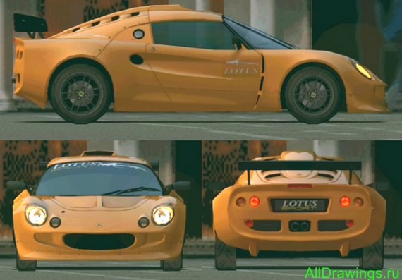 Lotus Motor Sport Elise (1999) (Лотус Мотор Спорт Элис (1999)) - чертежи (рисунки) автомобиля